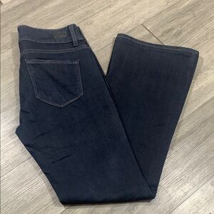 Paige Hidden Hills Petite Dark Wash Stretch Bootcut Jeans size 28